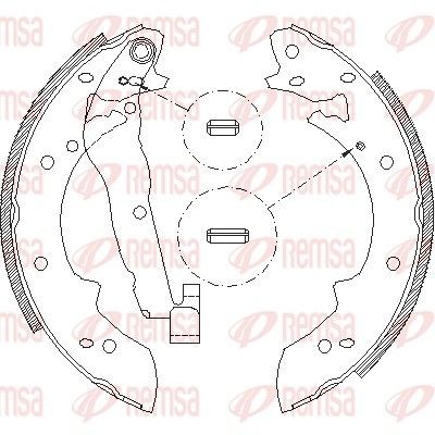REMSA Brake Shoe Set Article number: 4027.01 cheaply