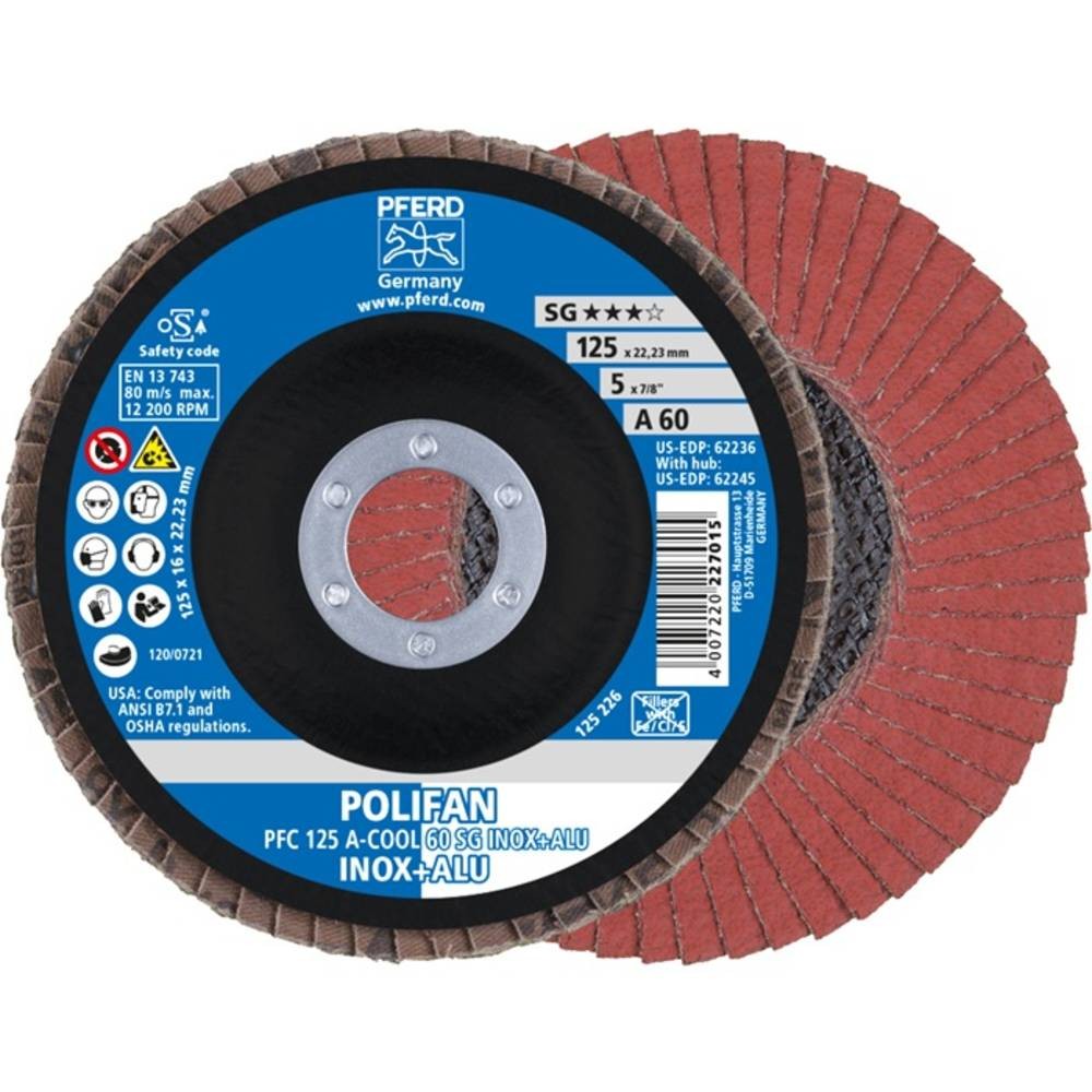 PFERD Slibeskive, vinkelsliber Polifan SG Inox+Alu Varenummer: 67756125 billige