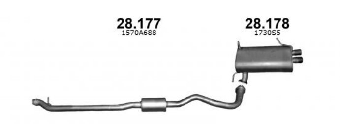 IZAWIT Middle silencer Article number: 28.177 cheaply