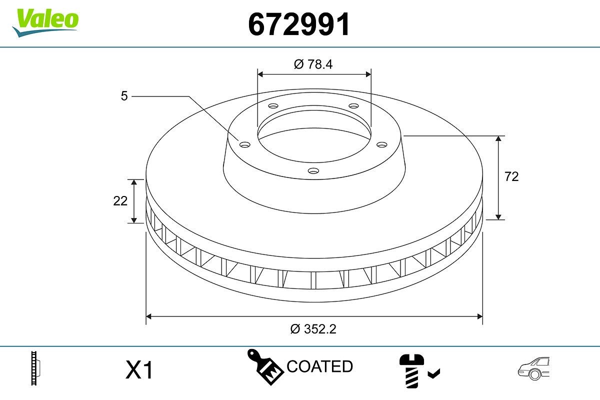 VALEO Brake disc Article number: 672991 cheaply