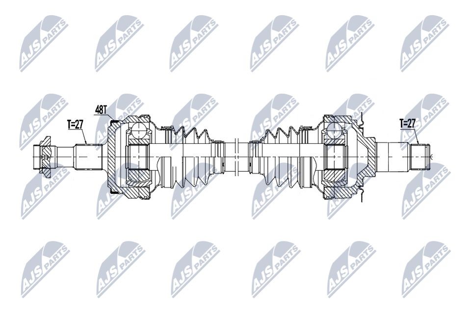 NTY Drive shaft Article number: NPW-ME-194 cheaply