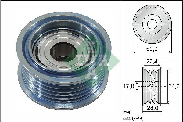 INA 530 0444 09 Rullikukomplekt, hammasrihm ASTRA 2.0 Turbo (L35) 200 HP Bensiin 2012