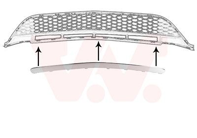 VAN WEZEL Trim / Protective Strip, radiator grille Article number: 2946580 cheaply