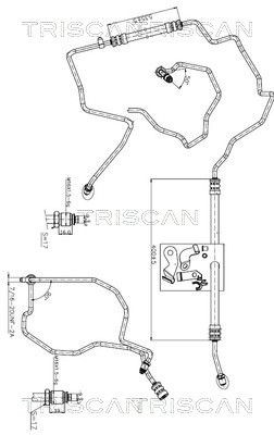 TRISCAN Hydraulic Hose, steering system Article number: 8516 25003 cheaply