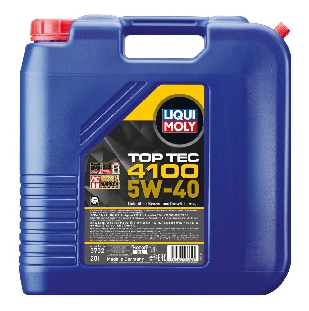 LIQUI MOLY Mootoriõli Top Tec, 4100 Artikli number: 3702 soodsalt