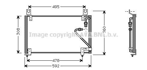 AVA COOLING SYSTEMS Air conditioning condenser Article number: MZ5102 cheaply