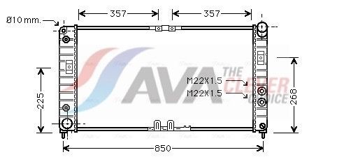 AVA COOLING SYSTEMS Radiaator, mootorijahutus Artikli number: OL2286 soodsalt