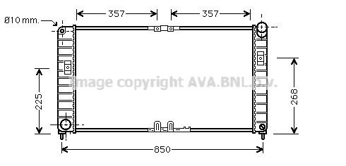 AVA COOLING SYSTEMS Engine radiator Article number: OL2332 cheaply