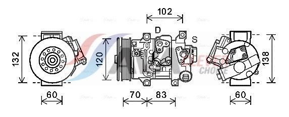 AVA COOLING SYSTEMS Air conditioning evaporator Article number: OLV311 cheaply
