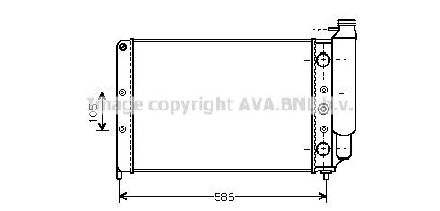 AVA COOLING SYSTEMS Engine radiator Article number: RT2105 cheaply