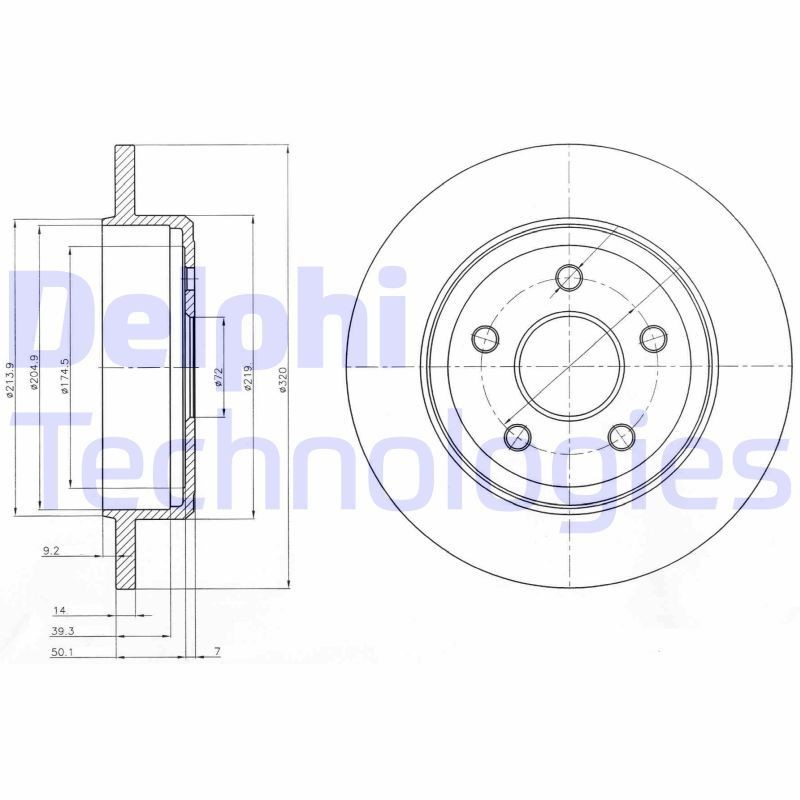 DELPHI Brake disc Article number: BG4160 cheaply