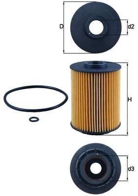 MAHLE ORIGINAL Oil filter Article number: OX 356D cheaply