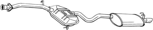 BOSAL Rear silencer Article number: 291-221 cheaply