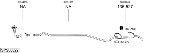 BOSAL Rear silencer Article number: 286-387 cheaply