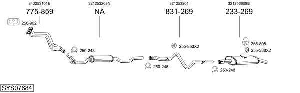 BOSAL Exhaust Pipe Article number: 318-261 cheaply