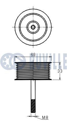 RUVILLE Tensioner Lever, v-ribbed belt Article number: 55792 cheaply
