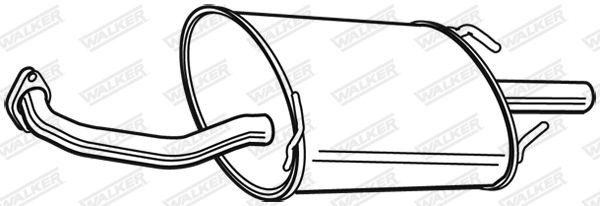WALKER Rear silencer Article number: 22390 cheaply