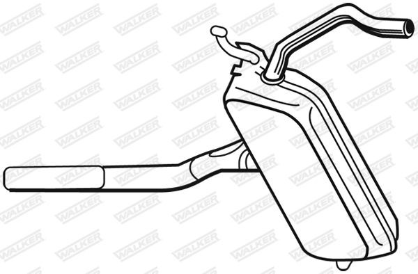 WALKER Middle silencer Article number: 21566 cheaply