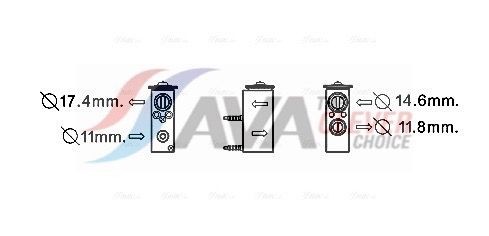 AVA COOLING SYSTEMS AC expansion valve Article number: PE1355 cheaply