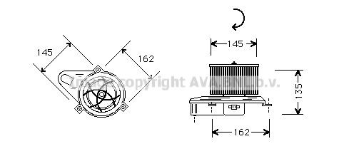 AVA COOLING SYSTEMS El-motor, kabineblæser Varenummer: PE7511 billige