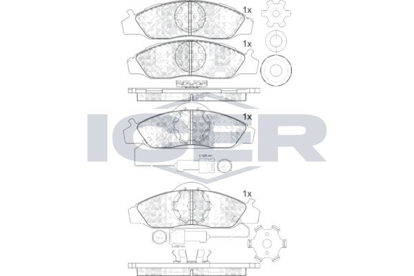 ICER Brake pad set Article number: 141237 cheaply