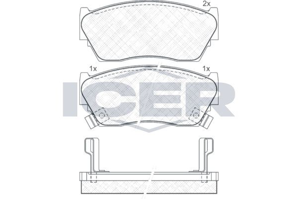 ICER Brake pad set Article number: 180882 cheaply