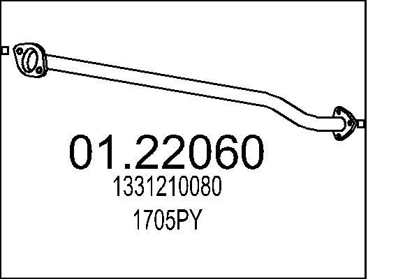 MTS Exhaust Pipe Article number: 01.22060 cheaply
