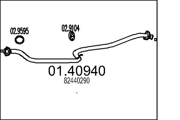 MTS Exhaust Pipe Article number: 01.40940 cheaply