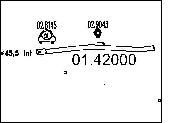 MTS Exhaust Pipe Article number: 01.42000 cheaply