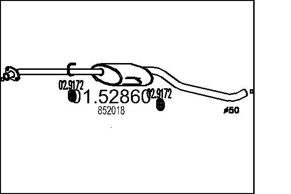 MTS Middle silencer Article number: 01.52860 cheaply