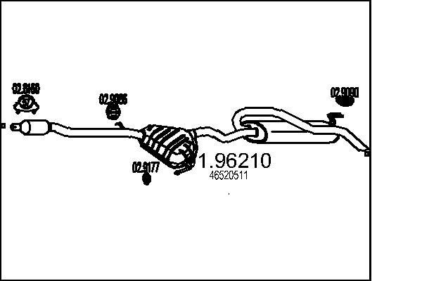 MTS Rear silencer Article number: 01.96210 cheaply