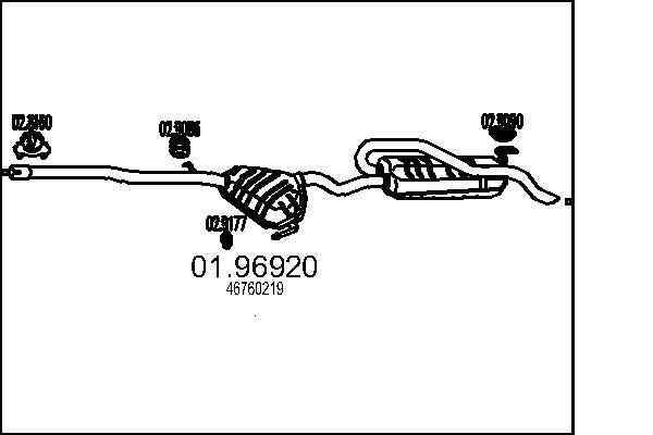 MTS Rear silencer Article number: 01.96920 cheaply