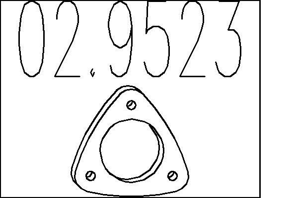 MTS Exhaust pipe gasket Article number: 02.9523 cheaply