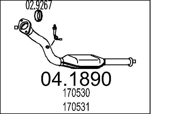 MTS Catalyseur UGS: 04.1890 à bon prix