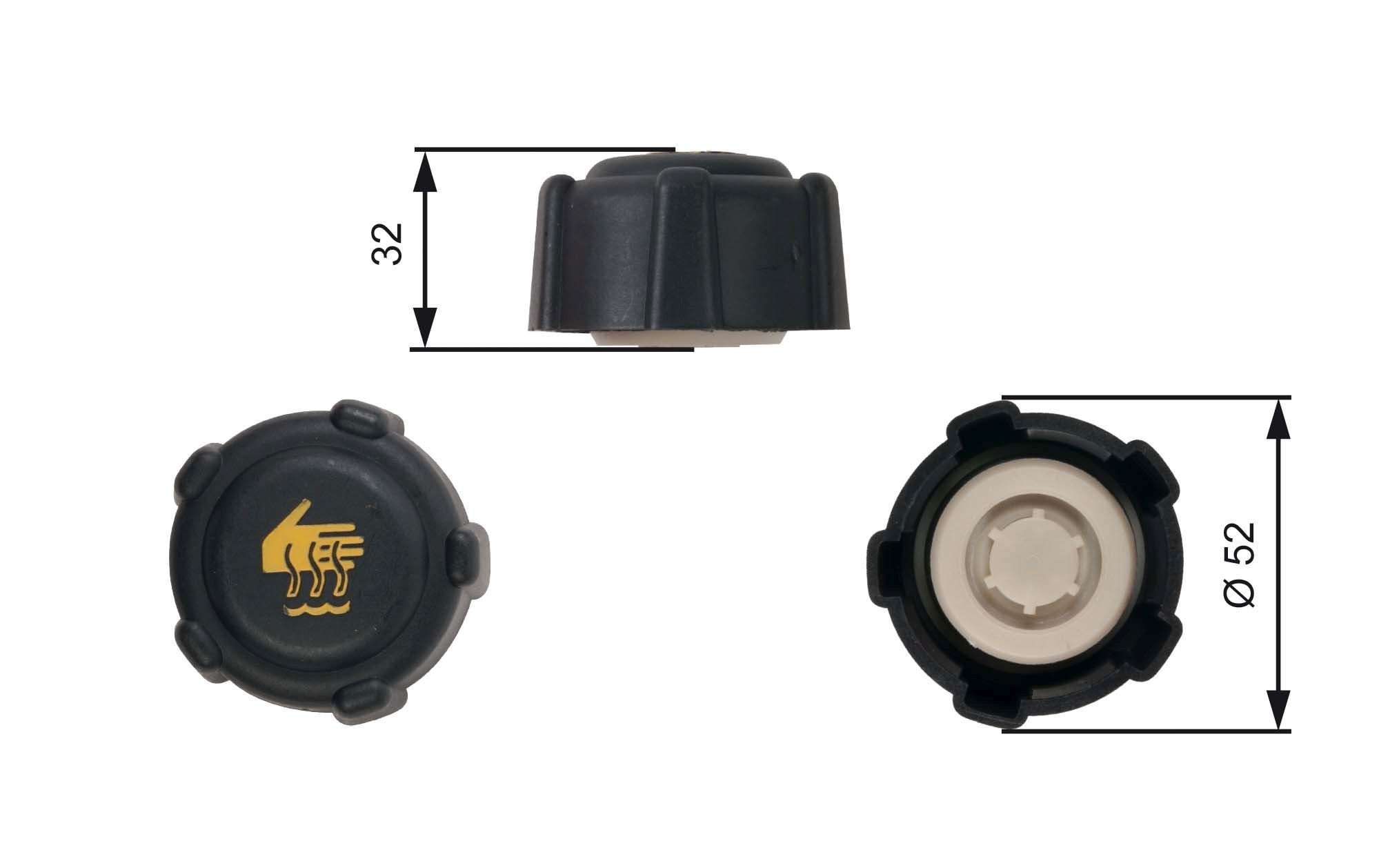 GATES Expansion tank cap Article number: RC223 cheaply