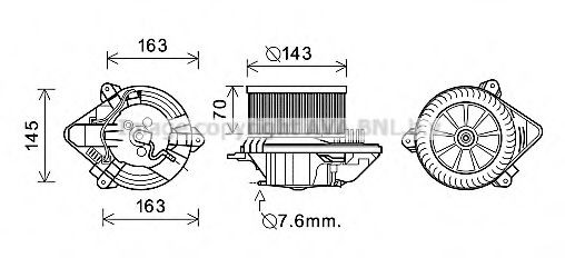 PRASCO El-motor, kabineblæser Varenummer: CN7510 billige