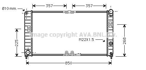 PRASCO Engine radiator Article number: OL2284 cheaply