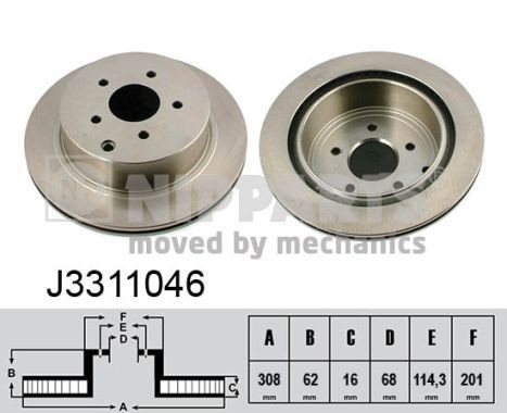 NIPPARTS Brake disc Article number: J3311046 cheaply