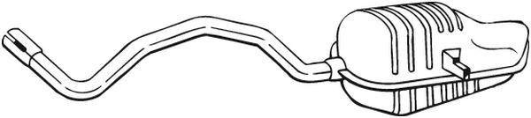 BOSAL Rear silencer Article number: 279-431 cheaply