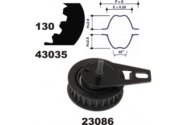 MAPCO Timing belt kit Article number: 23035 cheaply