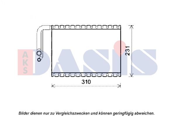 AKS DASIS Air conditioning evaporator Article number: 820339N cheaply