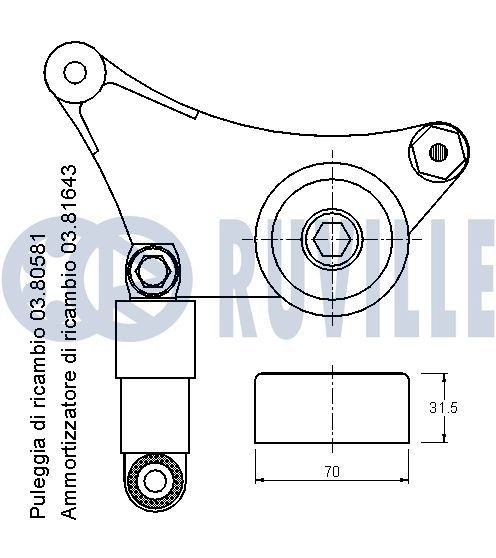 RUVILLE 3468005 Guides, timing chain PRIMERA 1.6 109 PS Petrol