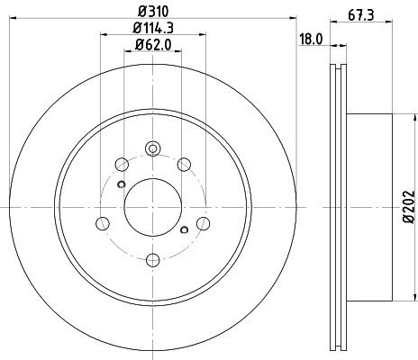 MINTEX Brake disc Article number: MDC2250 cheaply