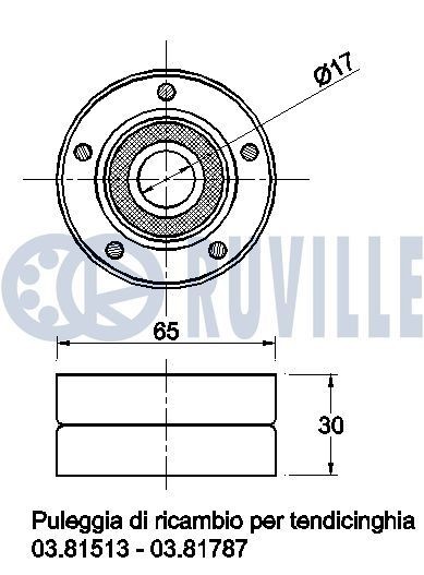 RUVILLE Timing belt tensioner pulley Article number: 57202 cheaply