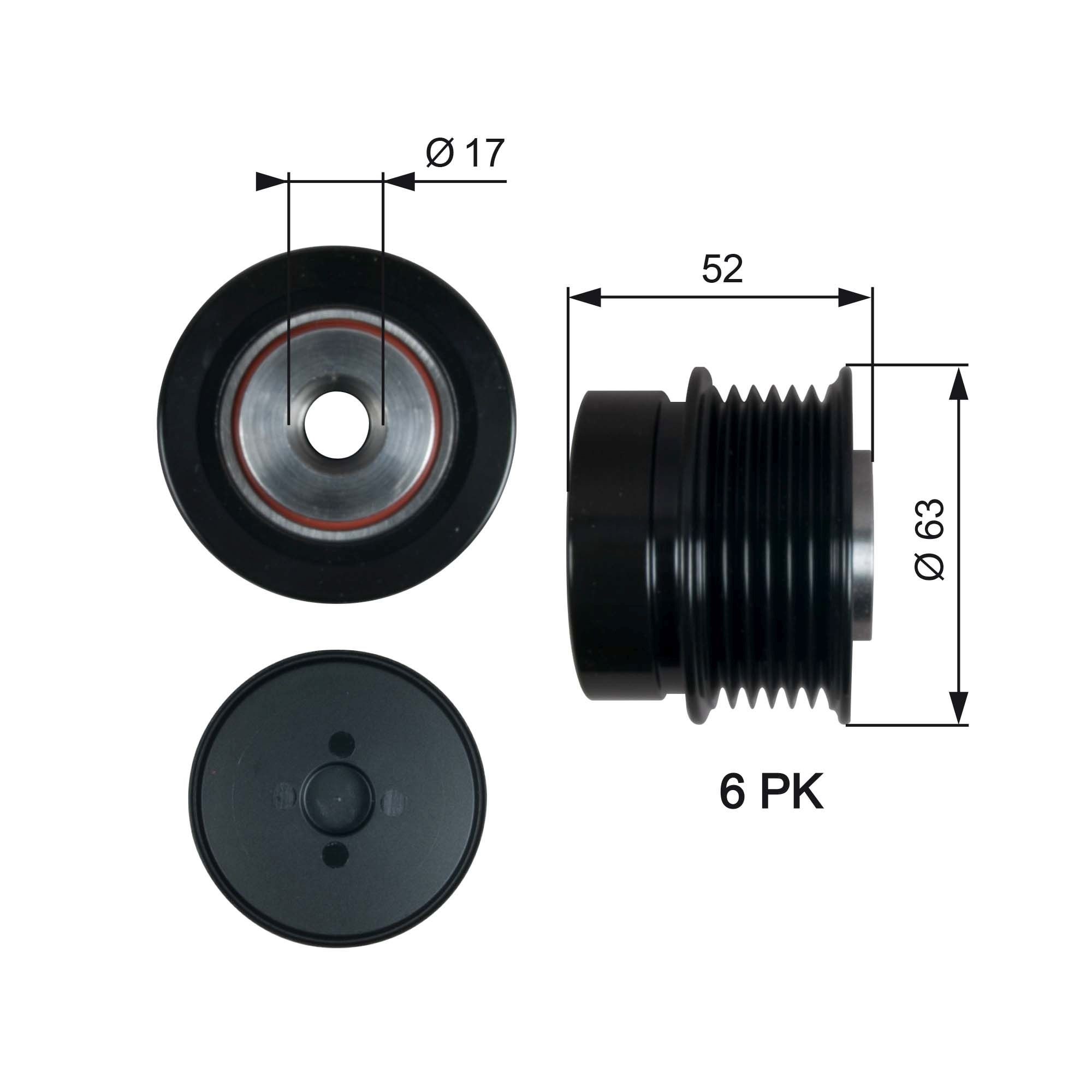 GATES Alternator Freewheel Clutch Article number: OAP7187 cheaply