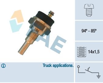 FAE 35370 Temperature Switch, coolant warning lamp SCORPIO 2.5 D 69 PS Diesel 1994