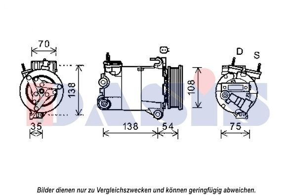 AKS DASIS Air conditioning compressor Article number: 852555N cheaply
