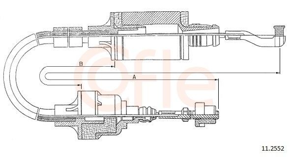 COFLE Clutch Cable Article number: 11.2552 cheaply