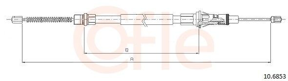 COFLE Hand brake cable Article number: 10.6853 cheaply