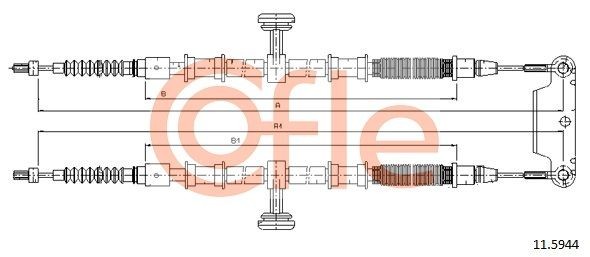 COFLE Hand brake cable Article number: 11.5944 cheaply